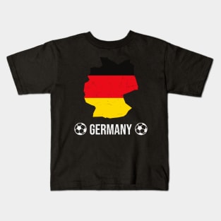 Germany Soccer Map National Team Fan Football Kids T-Shirt